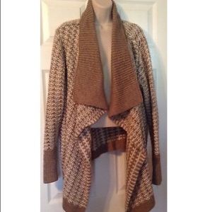 APT. 9 XL Long Sleeve Beige/Brown Cardigan/Sweater